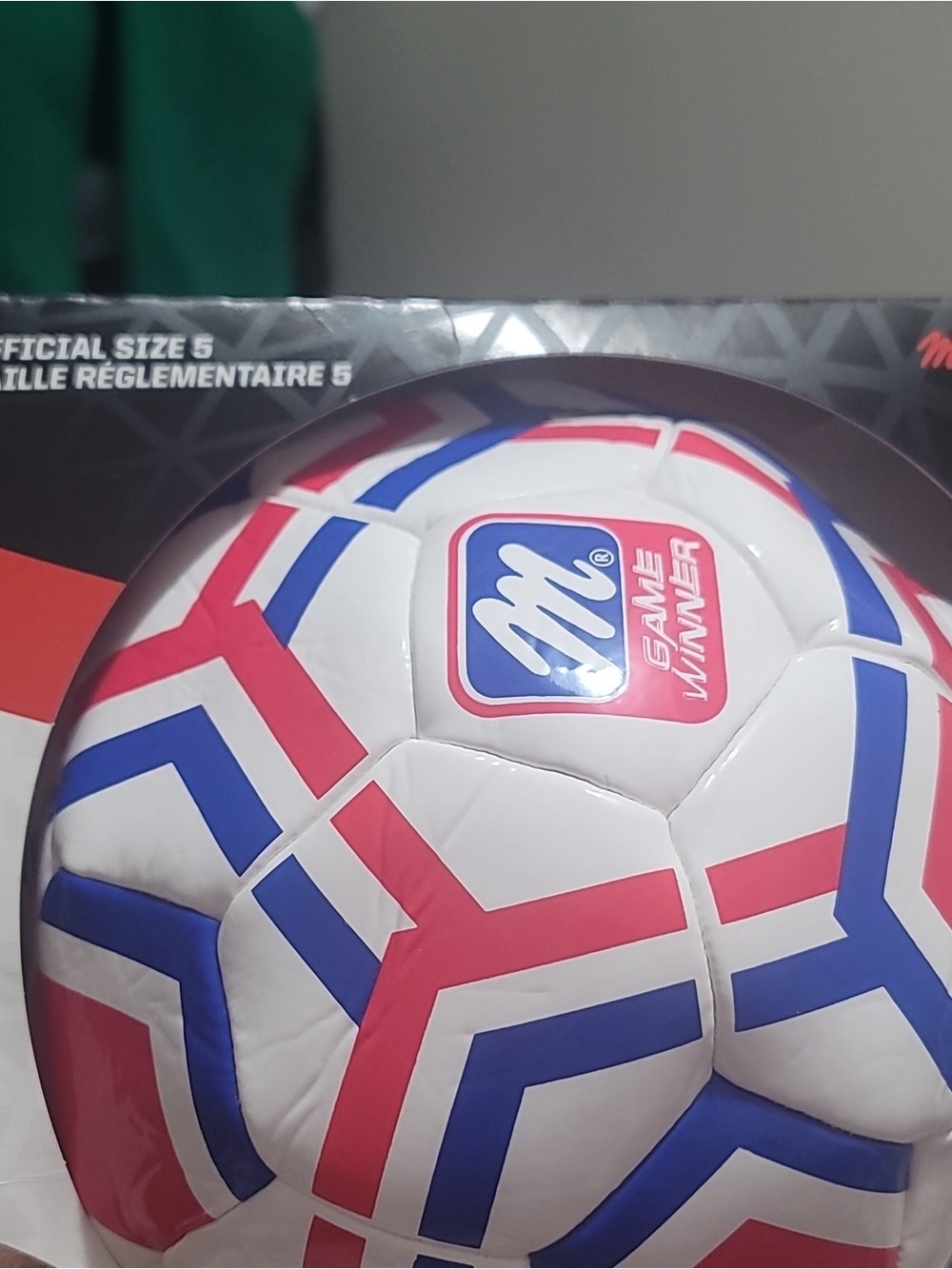 Game Winner White Red Blue Soccer Ball
